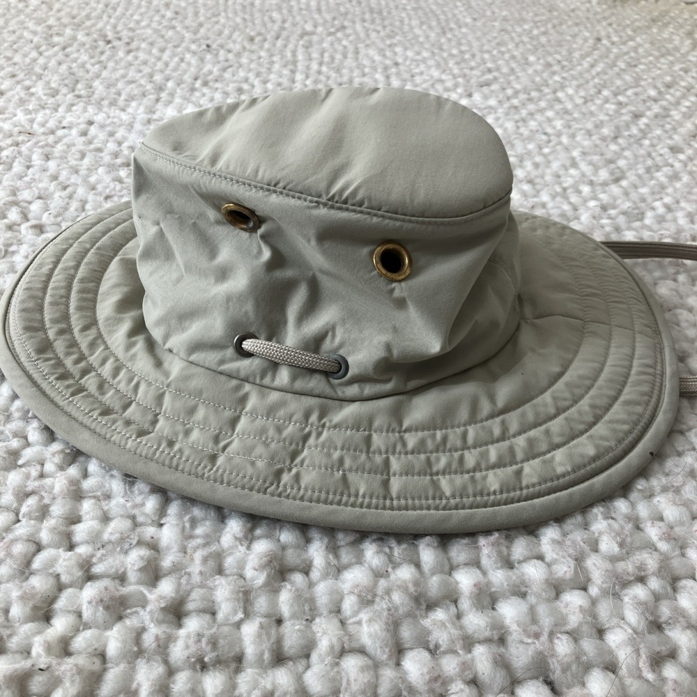 Tilley Hat Tan 6 7/8 Outdoor Fishing Safari Bucket Hat - Picture 2 of 8
